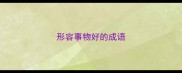 形容事物好的成语