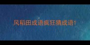 风稻田成语疯狂猜成语