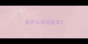 尾开头成语接龙