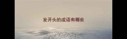 发开头的成语有哪些
