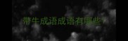 带牛成语成语有哪些