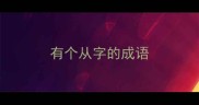 有个从字的成语