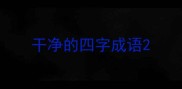 干净的四字成语
