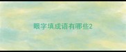眼字填成语有哪些
