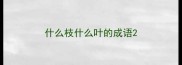 什么枝什么叶的成语