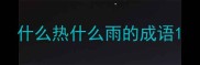 什么热什么雨的成语