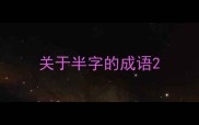 关于半字的成语