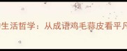 一鸡一面的生活哲学从成语鸡毛蒜皮看平凡中的智慧