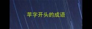 苹字开头的成语