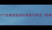 带虎字成语全10个经典虎成语的寓意与用法附典故和现代应用
