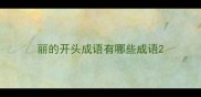 丽的开头成语有哪些成语