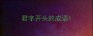 君字开头的成语
