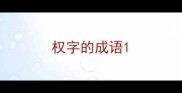 权字的成语