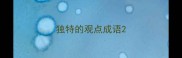 独特的观点成语