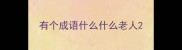 有个成语什么什么老人