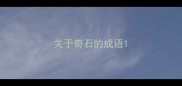 关于奇石的成语