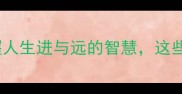 进退有度的成语掌握人生进与远的智慧这些四字词让你更通透