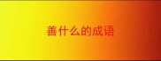 善什么的成语