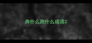 奔什么跑什么成语