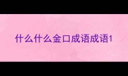 什么什么金口成语成语