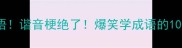 我打一成语谐音梗绝了爆笑学成语的100种姿势