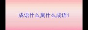 成语什么臭什么成语