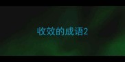 收效的成语