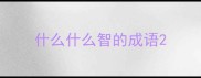 什么什么智的成语