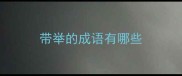 带举的成语有哪些