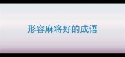 形容麻将好的成语