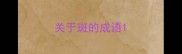 关于斑的成语