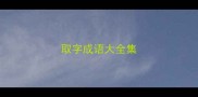 取字成语大全集