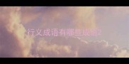 行义成语有哪些成语