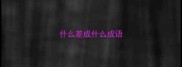 什么差成什么成语