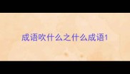 成语吹什么之什么成语