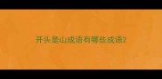开头是山成语有哪些成语