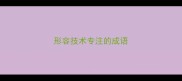 形容技术专注的成语