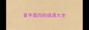 首字是四的成语大全