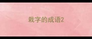 栽字的成语