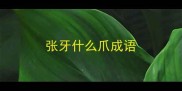 张牙什么爪成语