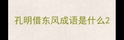 孔明借东风成语是什么