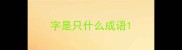 字是只什么成语