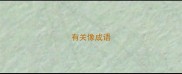 有关像成语