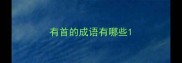 有首的成语有哪些