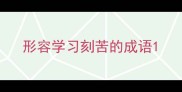 形容学习刻苦的成语