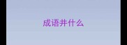 成语井什么