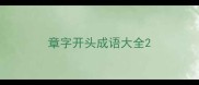 章字开头成语大全