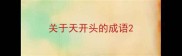 关于天开头的成语