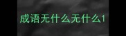 成语无什么无什么