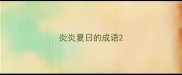 炎炎夏日的成语